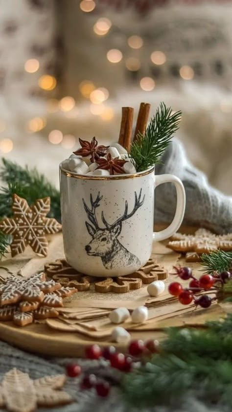 Christmas Food Photography, Winter Coffee, Christmas Phone Wallpaper, Christmas Feeling, Holiday Coffee, Christmas Wonderland, Noel Christmas, Christmas Mood, Christmas Coffee