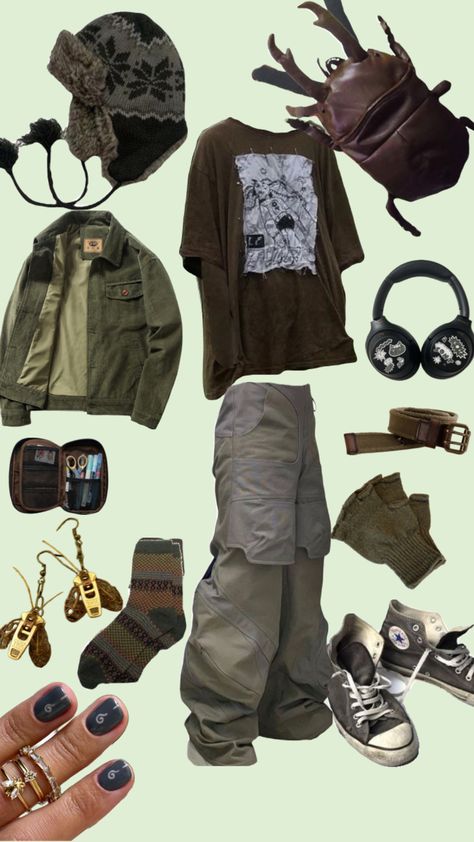 Earthy Grunge Outfits, Outfits Masc, Earthy Grunge, Goblincore Outfits, Masc Outfits, Trendy Outfit Ideas, Cooler Style, Earthy Outfits, Funky Outfits