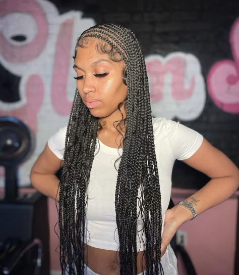 Fulani Bob Braids, Zig Zag Fulani Braids, Partynextdoor Instagram, Braid Weave, Future Hairstyles, Hairstyle Idea, Goddess Braids Hairstyles, Hair Due, Quick Braided Hairstyles