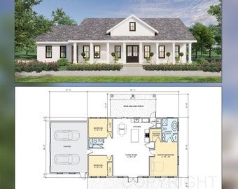 Lakeview House Plans, Lakeview House, Open Plan Design, Barn Style House Plans, 4 Bedroom House Plans, Modern Ranch, House Construction Plan, Construction Plan, Barn Style House