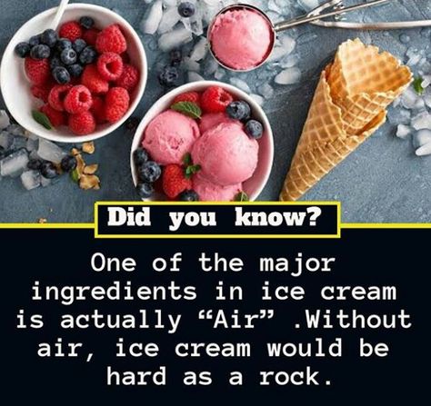 Fun Facts About India, Ice Cream Facts, Knowledgeable Facts, Science Tricks, Fun Facts About Life, Unique Facts, True Interesting Facts, Interesting Facts About World, Amazing Science Facts