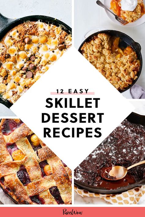 12 Easy Skillet Desserts, Because You Love Baking but Hate Cleaning #purewow #skillet #food #easy #dessert #sweet #recipe #cookie #cake #chocolate Iron Skillet Desserts, Cast Iron Skillet Desserts, Dessert Skillet, Skillet Recipes Dessert, Skillet Dessert, Skillet Peach Cobbler, Skillet Food, Skillet Desserts, Cookie Skillet