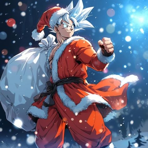 Dragonball Christmas, Christmas Dragon Ball, Dg Wallpaper, Dragon Ball Christmas, Goku Christmas, Dragon Ball Decor, Goku Halloween, Christmas Anime, Dbz Wallpapers