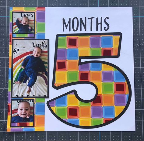 Baby Boy Scrapbook Page Ideas, Baby Boy Scrapbook Layouts, Birthday Scrapbook Layouts, Birthday Scrapbook Pages, Scrapbooking Layouts Travel, Boy Scrapbook Layouts, Baby Scrapbook Album, Scrapbook Design Layout, Scrapbook Pictures