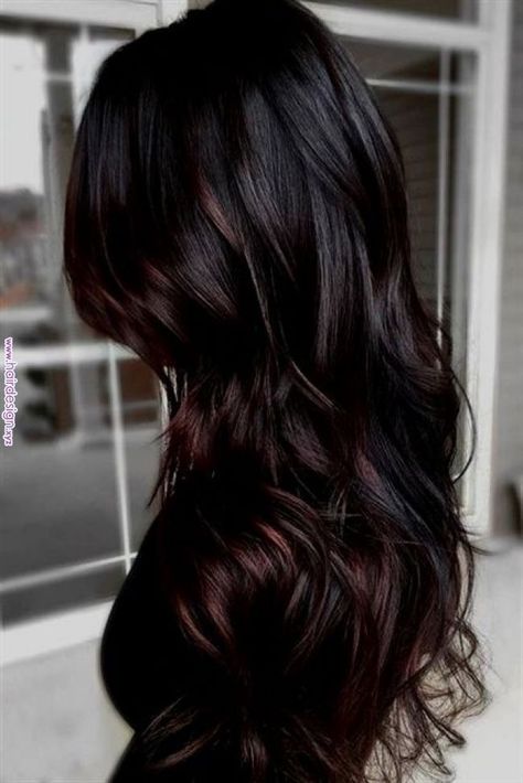 #hair #hairstyles #hairideas #haircut #hairlove #hairoftheday #haircolor #longhair Ombre Hair Color For Brunettes, Black Hair Balayage, Brunette Color, Long Dark Hair, Ombre Hair Color, Hair Color Balayage, Hair Color Dark, Dark Brown Hair, Cool Hair Color