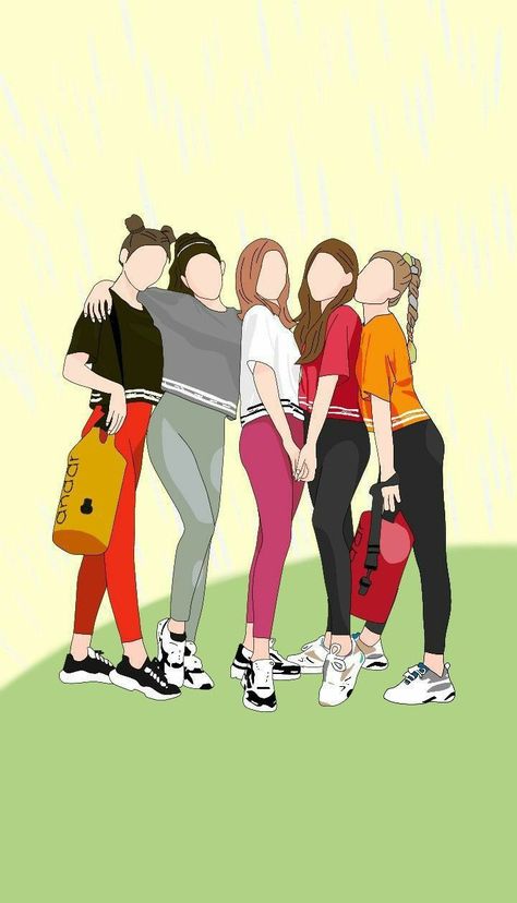 Illustrated Family Portrait, Book Cover Background, Book Cover Artwork, Friends Illustration, Cover Wattpad, Iphone Wallpaper Hd Nature, Drawings Of Friends, Cartoon Girl Drawing, Cover Art Design