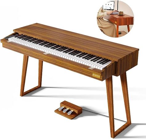 Amazon.com: SHEIRIN digital piano 88 keys weighted keyboard electric piano beginners stand full size upright pedal musical instrument SR-PH80 (wood) : Musical Instruments Piano Desk, Electric Keyboard, Portable Piano, Piano Beginner, Keyboard Keys, Wood Home, Electric Piano, Keyboard Piano, Digital Piano