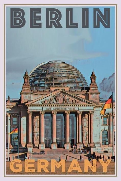 Berlin Poster, Travel Poster Design, Vintage Poster Design, Poster City, Retro Travel Poster, Life Poster, Vintage Travel Poster, Picture Collage Wall, Photo Wall Collage