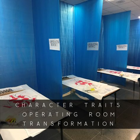 Character Traits Room Transformation | Mrs. S Classroom Craziness Classroom Transformation Ideas Ela, Ela Classroom Transformation, Human Body Classroom Transformation, Ela Room Transformation, Hospital Room Classroom Transformation, Filler Activities For Elementary School, Hospital Classroom Transformation, Surgery Classroom Transformation, Hospital Room Transformation