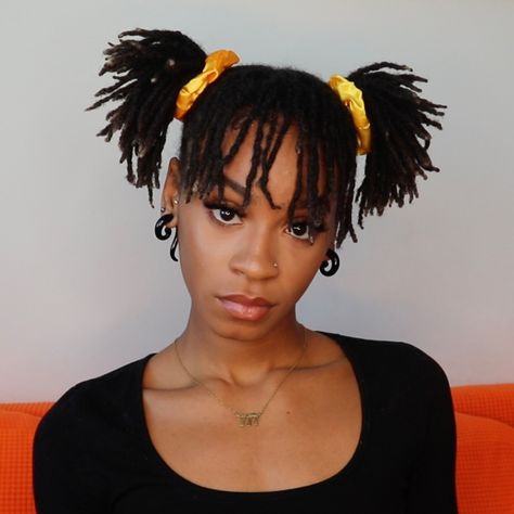 Starter Locs With Bangs, Short Locs With Bangs, Short Hair Hat, Short Bangs, Pigtail Hairstyles, Flat Twist, Hair Locks, Fluffy Hair, Hair Reference