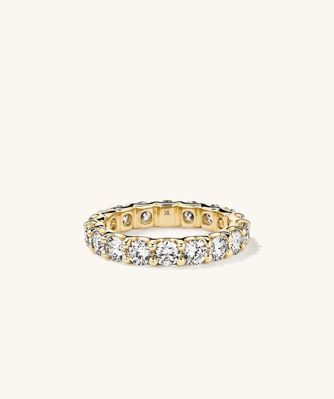 14k Gold 3.5mm Lab Grown Diamond Eternity Band - Jewelry | Mejuri