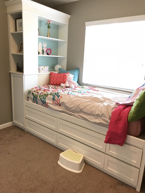 Built In Twin Bed With Bookshelves, Built In Bed Bookshelves, Built In Twin Bed With Storage, Built In Bed With Bookshelves, Bed With Built In Bookshelves, Built In Single Bed, Built In Daybed With Bookshelves, Built In Daybed Under Window, Bed In Alcove