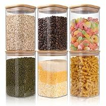 Glass Pantry, Food Canisters, Glass Storage Containers, Kitchen Jars, Kitchen Containers, Tea Storage, Spice Containers, Glass Storage Jars, Glass Canisters