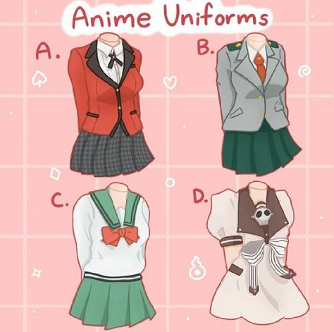 Anime Uniform, Art Outfits, Clothing Sketches, Clothing Design Sketches, Drawing Anime Clothes, Fashion Design Drawings, Fashion Design Sketches, Drawing Clothes, Clothing Design