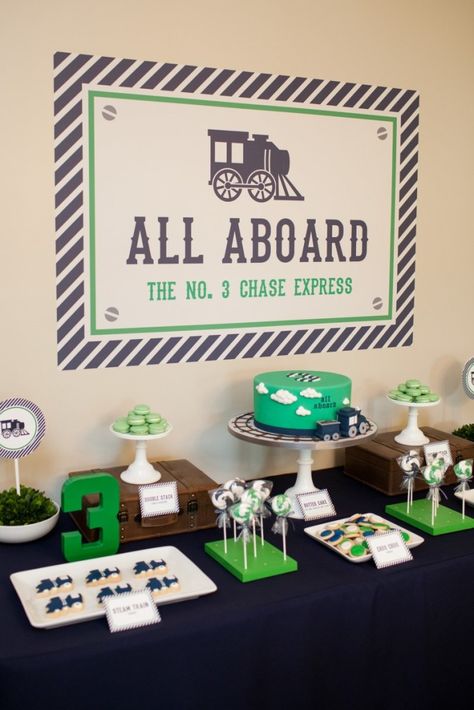 Train Birthday Party Ideas Train Themed Birthday Party, Train Birthday Party Ideas, Train Birthday Theme, Train Baby Shower, Train Party Ideas, Train Theme Birthday Party, Train Birthday Party, Trains Birthday Party, Train Theme