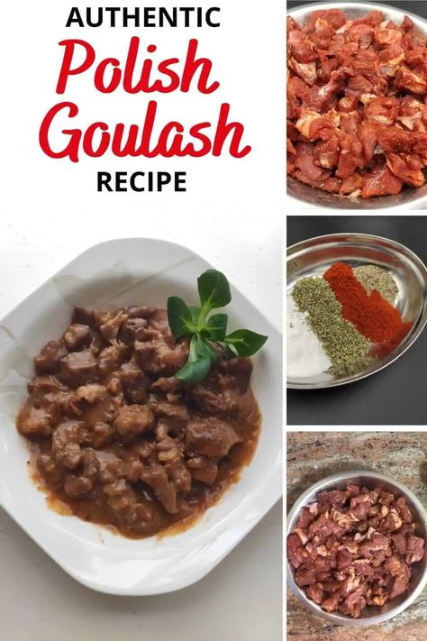 Authentic Polish Goulash Recipe That Is Surprisingly Easy To Make! Goulash Recipes Polish, Easy Polish Dinner Recipes, Polish Beef Recipes, Polish Meat Recipes, Polish Goulash, Polish Food Traditional, Polish Potato Pancakes, Pork Goulash, Polish Dishes