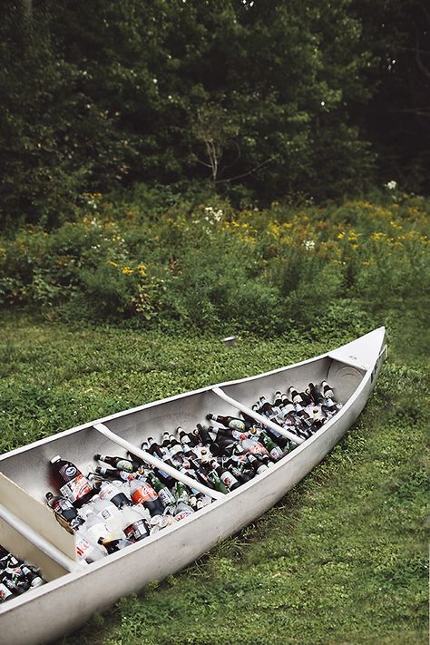 OMG! Brilliant idea for drinks at a lake wedding. Canoe Wedding, Lake Party, Lakeside Wedding, Pop Pop, Maine Wedding, Boat Dock, Lake Wedding, Boat Plans, Bridesmaid Outfit