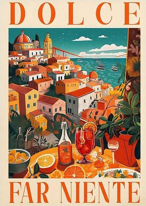 Pictures For Bathroom, Romance Poster, Coast Pictures, Dolce Far Niente, Italian City, Dorm Inspo, Backgammon Board, Positano Italy, Italy Art