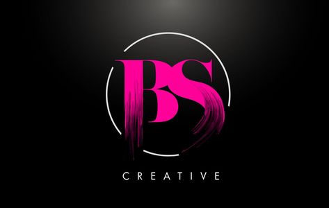 Pink BS Brush Stroke Letter Logo Design. Pink Paint Logo Leters Icon. Bs Logo Design Letter, Bs Logo Design, Bs Logo, Sunrise Photography Nature, Swim Logo, Paint Logo, Camera Logo, Yamaha Motorcycle, Photo To Cartoon