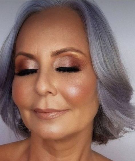 Makeup For 50 Year Old, Mother Of Bride Makeup, Old Age Makeup, Makeup Over 50, 50 Makeup, Makeup For Older Women, Makeup For Moms, Old Makeup, Glam Makeup Look