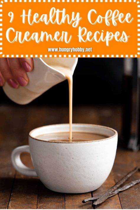 Healthy Coffee Creamer Recipe Round-Up Healthy Creamer, Organic Coffee Creamer, Creamer Homemade, Paleo Coffee Creamer, Natural Coffee Creamer, Almond Milk Coffee Creamer, Coffee Creamer Recipes, Almond Milk Creamer, Vegan Coffee Creamer