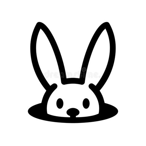 Easter bunny icon. Bunny in hole. Easter rabbit icon isolated on white #Sponsored , #Affiliate, #PAID, #bunny, #Bunny, #isolated, #icon Minimalist Rabbit Drawing, Rabbit Minimalist, Bunny Logo Design, Bunny Icon, Logo Rabbit, Bunny Vector Illustrations, Rabbit Icon, Animal Illustration Kids, Young Rabbit