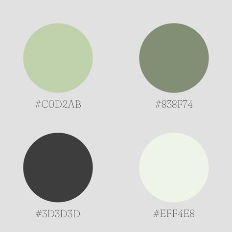 Sage Green Black And White Color Palette, Sage Green Website, Olive Green Branding Color Palettes, Black White Green Color Palette, 60 30 10 Color Palette, Color Palette Sage Green, 10 Color Palette, Green Dark Academia, Retro Bathroom Ideas