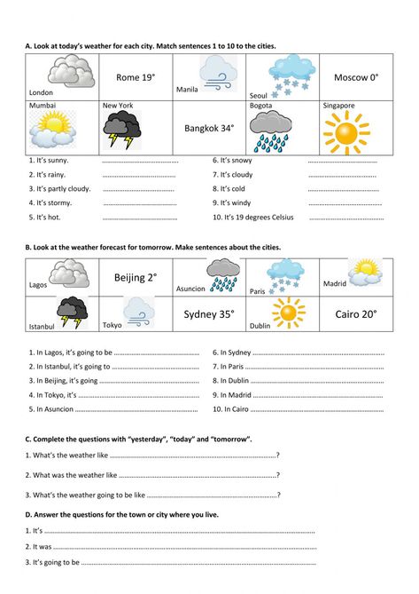 Weather Quiz, English Liveworksheet, Classroom Vocabulary, Seasons Worksheets, Weather Worksheets, Weather Vocabulary, Geography Worksheets, Weather Chart, Homeschool Lesson Plans