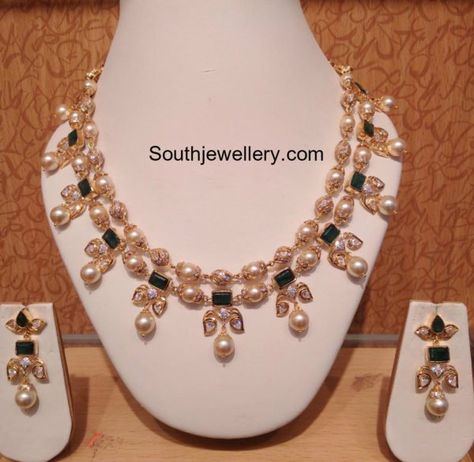 CZ South sea Pearls Necklace photo South Sea Pearl Necklace, Pearl Jewelry Design, Gold Jewelry Simple Necklace, Pearl Necklace Designs, Beaded Jewlery, Pearl Necklace Set, Gold Pendant Jewelry, Gold Wedding Jewelry, Pearl Jewelry Necklace