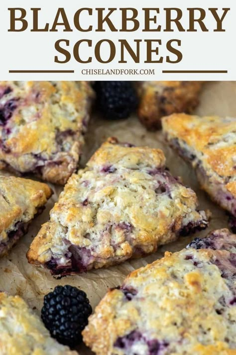 Blackberry Scones Recipe, Blackberry Dessert Recipes, Blackberry Desserts, Blackberry Scones, Blackberry Dessert, Berry Scones, Hp Sauce, Recipes By Ingredients, Scones Recipe Easy