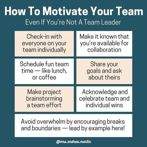 More motivation = more productivity! How To Be A Spiritual Leader, Fun Training Ideas For Work, Team Improvement Ideas, Taking Over A New Team, Leadership Development Activities, Effective Leadership Skills, Workplace Motivation, Productivity At Work, Business Writing Skills