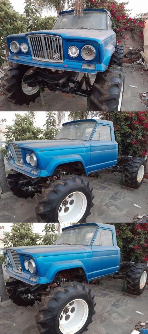 1965 Jeep J3000 Kaiser Mega Mud truck Monster Truck J3000 Gladiator Mud Trucks For Sale, Gladiator Truck, Truck And Tractor Pull, 60s Cars, Mud Trucks, Tractor Pulling, Lifted Jeep, Big Wheel, 5th Wheels