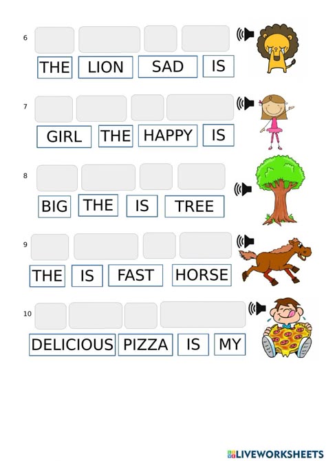 Make guided sentences worksheet Making Sentences Kindergarten, Sentence Making Worksheets, Making Sentences Worksheets, Make Sentences Worksheet, Make A Sentence Worksheet, Sentences For Grade 1, Building Sentences Worksheets, Kindergarden Worksheet, Grade School Activities