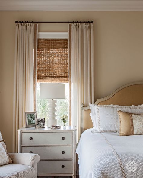 Bed Windows On Each Side, Bed Covers Part Of Window, Bedside Windows, King Bed Covering Windows, Master Bed With Windows On Each Side, Bedroom With Window On One Side Of Bed, Window One Side Of Bed, Table By Window, Curtains On One Side Of Window Only