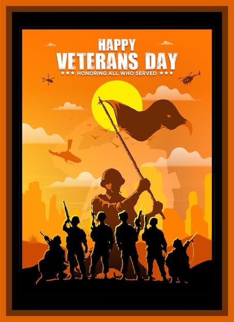 Veteran Day Poster Ideas, Veterans Day Poster, Hand Watercolor, Military Appreciation, Veteran’s Day, Indian Army, Event Poster, Veterans Day, Vector Photo