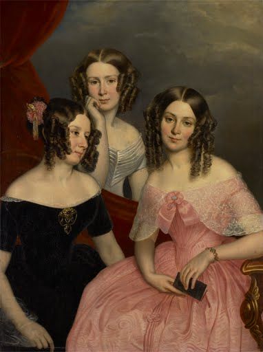 Daughters of John Beverley Robinson, Augusta, Emily, and Louisa. Commissioned in honour of the marriages of Emily and Louisa. A gift to Mrs. Robinson from ... Era Victoria, Family Portrait Painting, Art Gallery Of Ontario, Google Art Project, Victorian Portraits, Victorian Paintings, William Adolphe Bouguereau, Old Portraits, Edouard Manet