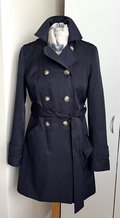 Debenhams 10 Women’s Red Herring Trench Coat Navy Blue Rain Mac Double Breasted. Condition is Used. Dispatched with Royal Mail Tracked 48. Rain Mac, Red Herring, Blue Rain, Royal Mail, Double Breasted, Trench Coat, Shoe Accessories, Mac, Navy Blue