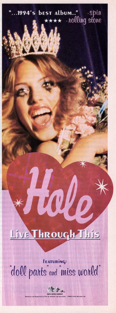 Hole Live Through This 1994 | barbiescanner | Flickr Courtney Love Hole, Riot Grrrl, Courtney Love, Alice In Chains, Best Albums, Miss World, Pearl Jam, Pop Rock, Band Posters