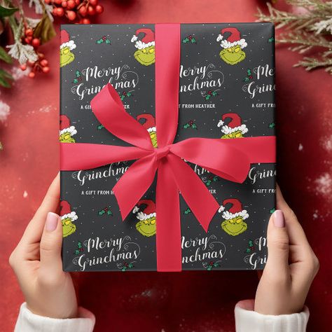 Grinch Wrapping, Grinch Wrapping Paper, Seuss Crafts, Merry Grinchmas, Christmas Gifts For Girlfriend, Christmas Party Supplies, Christmas Wonderland, Custom Wrapping Paper, Christmas Gifts For Friends