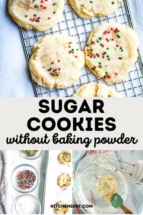 Sugar Cookie Recipe No Baking Powder, Cookies Without Baking Powder, Easy Drop Sugar Cookies, Sugar Cookie Recipie, Simple Sugar Cookie Recipe, Drop Sugar Cookie Recipe, Powdered Sugar Cookies, Ginger Snap Cookies Recipe, Drop Sugar Cookies