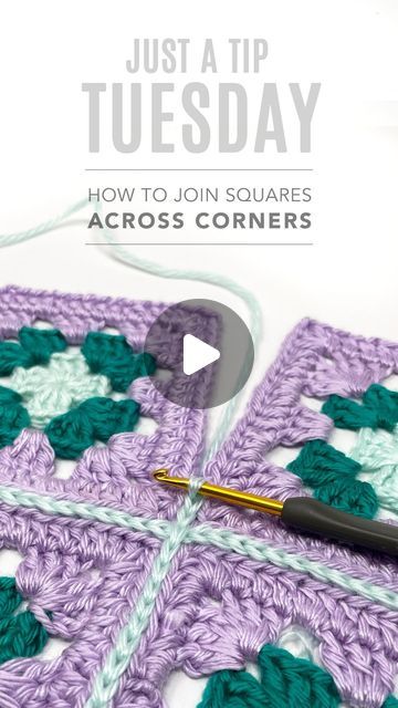 Attach As You Go Granny Square, Ways To Join Granny Squares Together, How To Join Crochet Blocks Together, Crochet Together Squares, See Granny Squares Together, Easy Way To Join Granny Squares, Stitch Together Granny Squares, How To Join Granny Squares Together, How To Join Granny Squares Tutorials