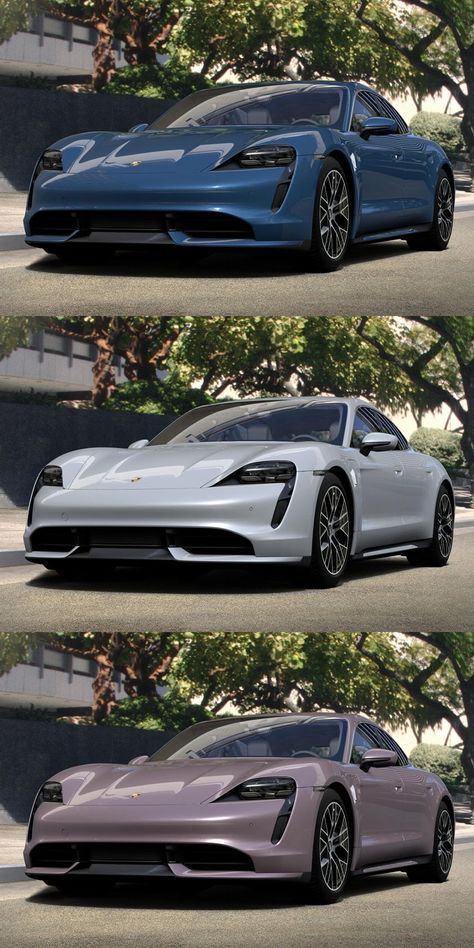 Check Out The 2021 Porsche Taycan's Stunning New Colors. Which of these new colors is your favorite? Porsche 2020, Taycan Porsche, Porsche Taycan Turbo S, Porsche Colors, Porsche Car, Dream Car Garage, Forza Motorsport, Porsche Taycan, Lovely Car