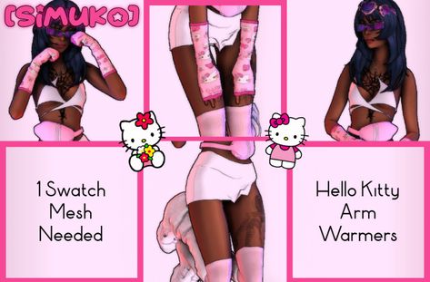 [SIMUKO] Hello Kitty Arm Warmers Sims Accessories, Sims 4 Sims, Sims 4 Anime, The Sims 4 Packs, Sims 4 Game Mods, Sims 4 Body Mods, Sims 4 Expansions, Tumblr Sims 4, Sims 4 Cc Folder