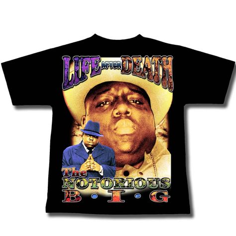 Notorious Big Bootleg Tshirt  Link in bio 🎶  #raptee#raptees#bootlegtee#notoriousbig Oversized Black T Shirt, Bootleg Design, Tupac T Shirt, Retro Shirt Design, Vintage Rap Tees, Big T Shirt, Fresh Clothes, 90s Hip Hop Fashion, Big Tshirt