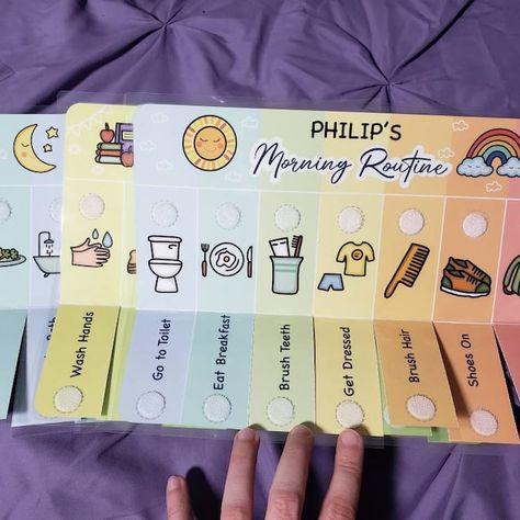 Morning, Afternoon & Evening Routine Chart, Planning Toddler Bedtime Routine, Daily Visual Schedule, Chore Chart Montessori Kids Flip Chart - Etsy.de Toddler Routine Chart, Toddler Bedtime Routine, Morning Routine Kids, Kids Routine Chart, Toddler Bedtime, Toddler Routine, Daily Routine Chart, Routine Daily, Visual Schedule