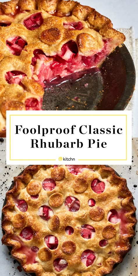 Rubarb Pie, Rhubarb Pie Recipe, Rhubarb Recipes Pie, Foolproof Recipes, Rhubarb Desserts, Strawberry Rhubarb Pie, Rhubarb Pie, Rhubarb Recipes, Mini Pies