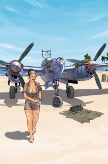 Romain Hugault, Warbirds Pinups, Arte Pin Up, Bd Art, Airplane Art, Aircraft Art, Wwii Aircraft, Ww2 Aircraft, Vintage Aircraft