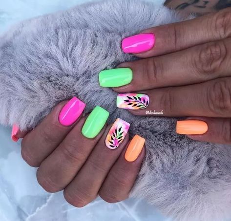 Top 25 Fun Summer Nail Trends 2024 - Bright & Easy Designs Aqua Nails, Fun Summer Nails, Easy Designs, Modern Stained Glass, Sweet Watermelon, Watermelon Sugar, Nail Pops, Nails Prom, Easter Nails