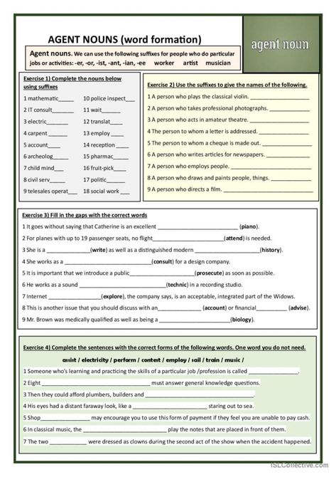 Word Formation Exercises, Word Formation, Grammar Practice, Conversational English, Vocabulary Practice, Esl Worksheets, Grammar, Vocabulary