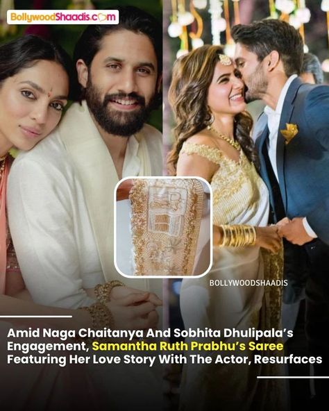 As Naga Chaitanya got engaged for the second time to Sobhita Dhulipala, his first wife, Samantha Ruth Prabhu's engagement saree featuring her love story with the former, resurfaced online. #samantharuthprabhu #samanthaprabhuofficial #nagachaitanya #chaitanyaakkineni #nagachaitanyafanss Samantha Engagement Saree, Sobhita Dhulipala Saree, Naga Chaitanya And Samantha, Sobhita Dhulipala, Naga Chaitanya, Engagement Saree, Samantha Ruth, Got Engaged, I'm Still Here